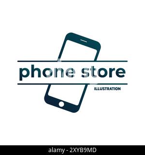 Simple Elegant Mobile Smart Phone for Store Icon Illustration Vector Stock Vector