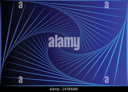 Landscape Dark Blue Spiral Object Illusion Background Vector Stock Vector