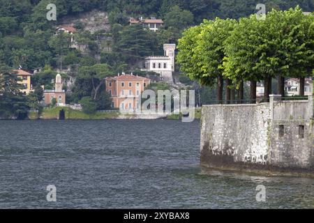 Entrance to the small harbour of Torno on Lake Como, Italy, Europe Stock Photo