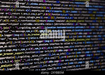 programming coding screen for technology background Stock Photo