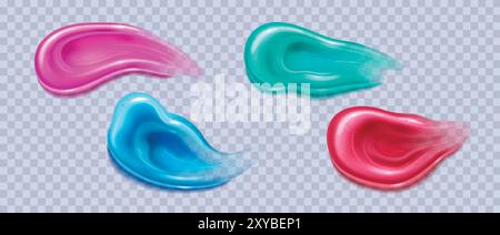 Toothpaste sample smear swatch isolated on white background. Treatment ...