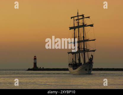 Artemis off Warnemuende Stock Photo