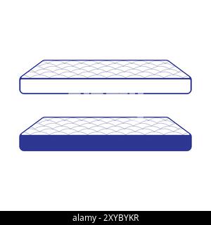 Isolated Spring Bed or Foam Mattress Icon Illustration Vector Stock Vector