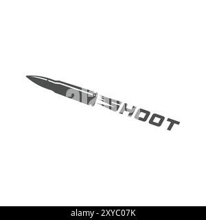 Flying Fast Speed Guns Bullet Shoot Vector Illustration Design Stock Vector