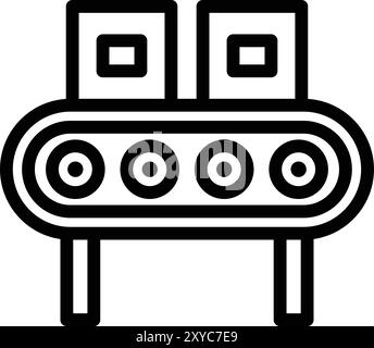 Conveyor Vector Icon Design Illustration Stock Vector