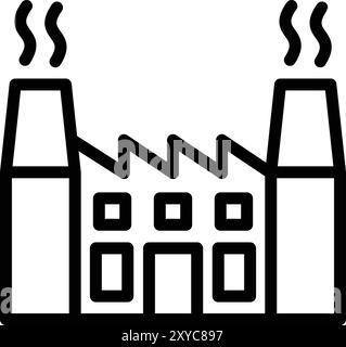 Nuclear plant Vector Icon Design Illustration Stock Vector