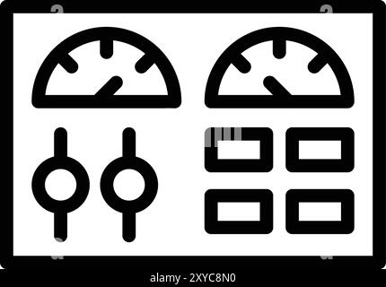 Control panel Vector Icon Design Illustration Stock Vector