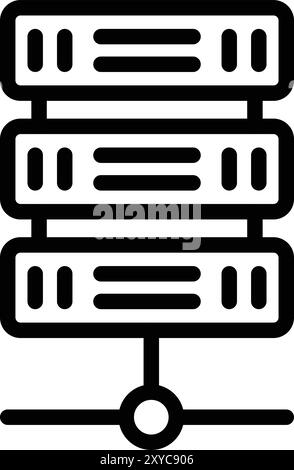 Server Vector Icon Design Illustration Stock Vector