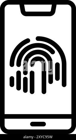 Fingerprint Vector Icon Design Illustration Stock Vector