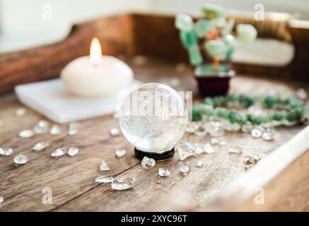 Gemstone sphere or crystal balls known as crystallum orbis and ...