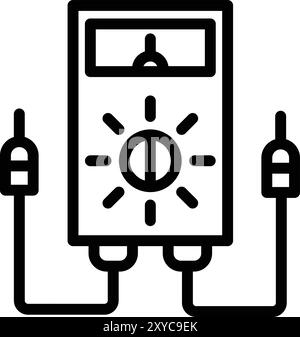 Voltmeter Vector Icon Design Illustration Stock Vector