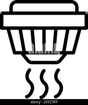 Smoke detector Vector Icon Design Illustration Stock Vector