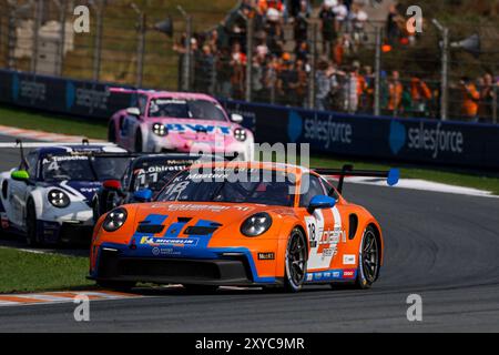 Zandvoort, Netherlands. 25th Aug, 2024. #18 Keagan Masters (ZA, Ombra), Porsche Mobil 1 Supercup at Circuit Zandvoort on August 25, 2024 in Zandvoort, Netherlands. (Photo by HOCH ZWEI) Credit: dpa/Alamy Live News Stock Photo