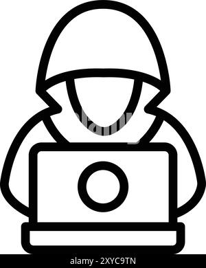 Hacker Vector Icon Design Illustration Stock Vector