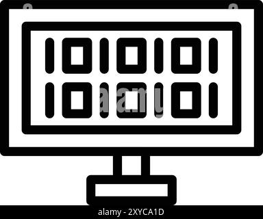 Binary Vector Icon Design Illustration Stock Vector