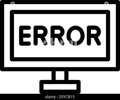 Error Vector Icon Design Illustration Stock Vector