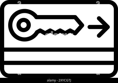 Key card Vector Icon Design Illustration Stock Vector