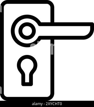 Door handle Vector Icon Design Illustration Stock Vector