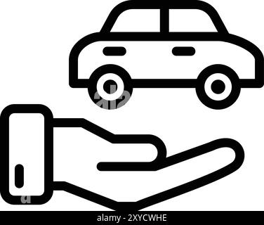 Car insurance Vector Icon Design Illustration Stock Vector