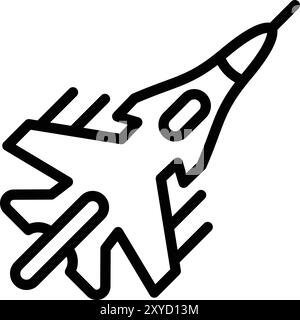 Jet Vector Icon Design Illustration Stock Vector
