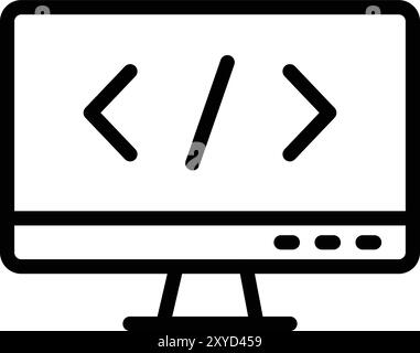 Coding Vector Icon Design Illustration Stock Vector