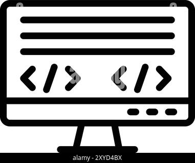 Coding language Vector Icon Design Illustration Stock Vector