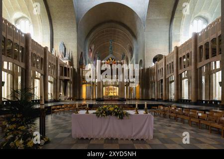 National Basilica of the Sacred Heart, Interior, Koekelberg, Brussels, Brabant, Belgium Stock Photo