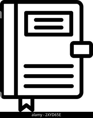 Diary linear icons set. Journal, Notebook, Memoir, Record, Reflection ...