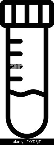 Test tube Vector Icon Design Illustration Stock Vector