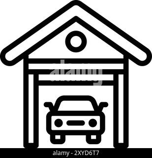 Garage Vector Icon Design Illustration Stock Vector