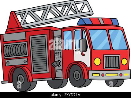 Firefighter Truck Cartoon Colored Clipart Stock Vector Image & Art - Alamy