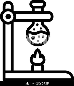 Bunsen burner Vector Icon Design Illustration Stock Vector