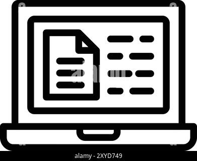 Online report Vector Icon Design Illustration Stock Vector