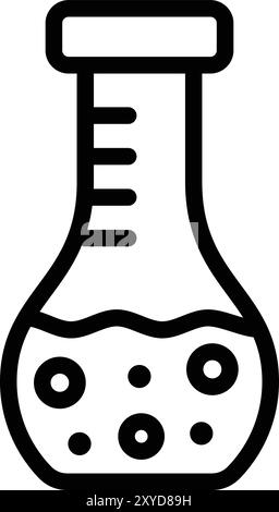 Volumetric flask Vector Icon Design Illustration Stock Vector
