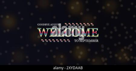September A Fresh Start After the End of August Stock Vector