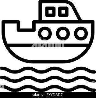 Boat Vector Icon Design Illustration Stock Vector
