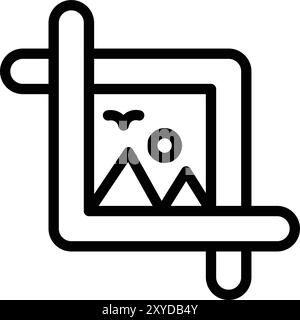 Crop tool Vector Icon Design Illustration Stock Vector