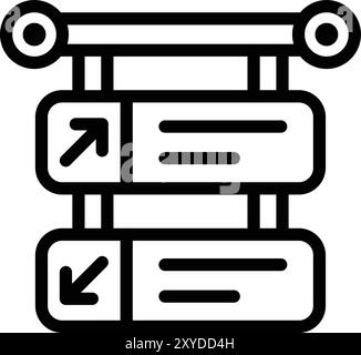 Directional sign Vector Icon Design Illustration Stock Vector