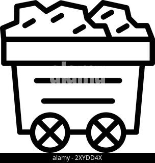 Mine Vector Icon Design Illustration Stock Vector