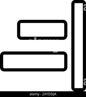 Right alignment Vector Icon Design Illustration Stock Vector