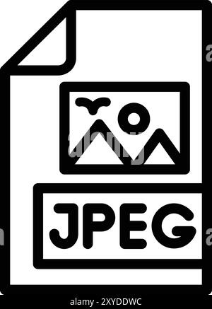 Jpeg file Vector Icon Design Illustration Stock Vector