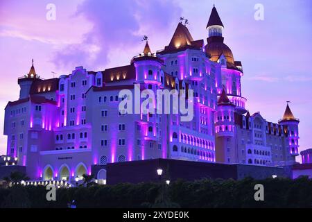 Sochi, Russia, May 29. 2018. A hotel Bogatyr in Imereti bay in Adler, Europe Stock Photo