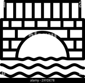Bridge Vector Icon Design Illustration Stock Vector