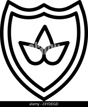 Leaf and shield logo design inspiration vector template. Save green ...