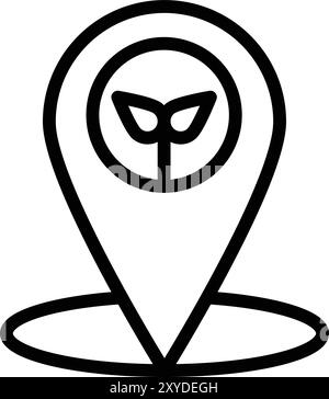 Pin Vector Icon Design Illustration Stock Vector