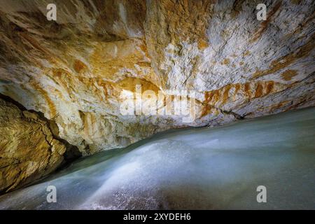 Dobsinska ice cave, Hungary Stock Photo