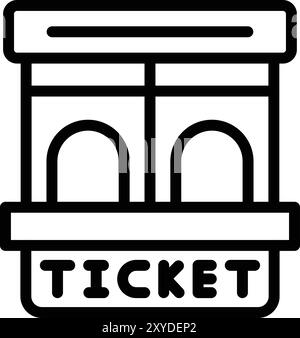 Ticket window Vector Icon Design Illustration Stock Vector
