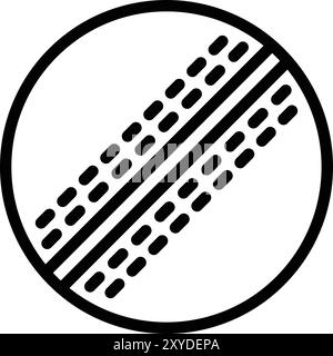 Cricket ball Vector Icon Design Illustration Stock Vector