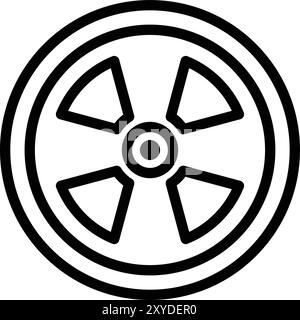Nuclear Vector Icon Design Illustration Stock Vector