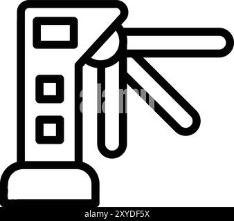 Turnstiles Vector Icon Design Illustration Stock Vector